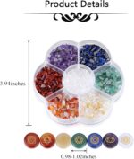 CrystalTears 7 Chakra Crystal Stones Natural Reiki Healing Crystals Gemstones with Engraved Chakra Symbol Tumbled Polished Chakra Stone Kit for Meditation Crystal Therapy Gift for Christmas - Image 6