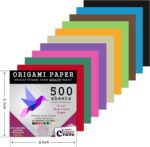 Origami Paper 500 Sheets Premium Quality for Arts and Crafts 6" Square Sheets 20 Vibrant Colours Same Colour on Both Sides 100 Design Ebook Included (See Back of Cover for Download info) - Image 2