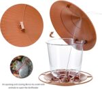 Hanging Bird Feeder Squirrel Proof for Outdoor Wild Bird Seed, Brown - Image 6