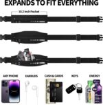 USHAKE Slim Running Belt for Women Men-Runners Phone Holder Fanny Pack Expandable, Adjustable, Bounce Free Waist Pouch bag for Workout, Money Belt, Run Gear Accessories Black - Image 8