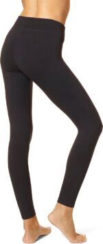 HUE Women's Ultra Soft Cotton Leggings with Wide Waistband, Full and Capri Length - Image 2
