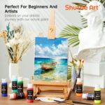 Shuttle Art Acrylic Paint, 50 Colors Acrylic Paint Set, 2oz/60ml Bottles, Rich Pigments, Water Proof, Premium Acrylic Paints for Artists, Beginners and Kids on Canvas Rocks Wood Ceramic Fabric - Image 6