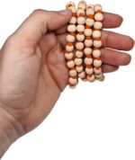 Satvik 108 Beads Chandan Jaap Mala Necklace for Men and Women, Original Chandan beads Mala Rosary Garland Indian Chanting 8 mm Chandan Jap Mala with Cotton Thread Hare Krishna Hare Rama Chanting Mala - Image 3