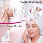 Amconsure Facial Steamer - Nano Ionic Face Steamer Warm Mist Steamer for Home Sauna SPA, Humidifier for Face Steamer for Deep Cleaning Unclogs Pores Sinuses - Bonus 5 Piece Stainless Steel Skin Kit - Image 7