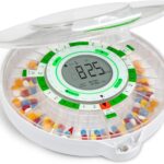 Live Fine 28-Day Automatic Pill Dispenser with Upgraded LCD Display, Key Lock, Sound & Light for Prescriptions, Medication, Vitamins, Supplements & More