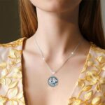 Alphm 12 Constellation Necklace 925 Sterling Silver Zodiac Sign Coin Pendant Necklaces Abalone Shell Astrology Horoscope Jewelry Birthday Gifts for Women - Image 2