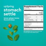 UpSpring Stomach Settle Drops for Occasional Nausea Relief/Upset Stomach with Ginger, Lemon, Spearmint, and B6. Mint Flavor Drops, 28 Ct(Packaging May Vary) - Image 8
