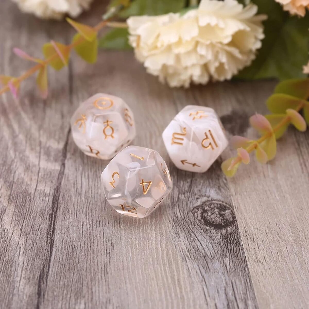Lunaborne Astrological Divination Dice - Includes Instruction Booklet, Divination Cloth, & Velvet Drawstring Bag - Image 5