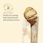 Bee's Wrap Reusable Beeswax Food Wraps Made in the USA, Eco Friendly Beeswax, Sustainable Organic Cotton Wraps, XL Bread Wrap for Homemade Bread, Honeycomb - Image 4