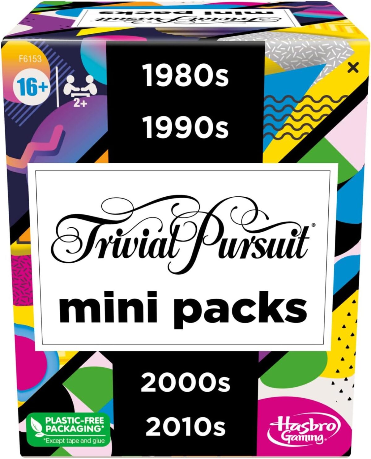 Hasbro Gaming Trivial Pursuit Mini Packs Multipack, Fun Trivia Questions for Adults and Teens Ages 16+, Includes 4 Game Featuring 4 Decades - Image 1