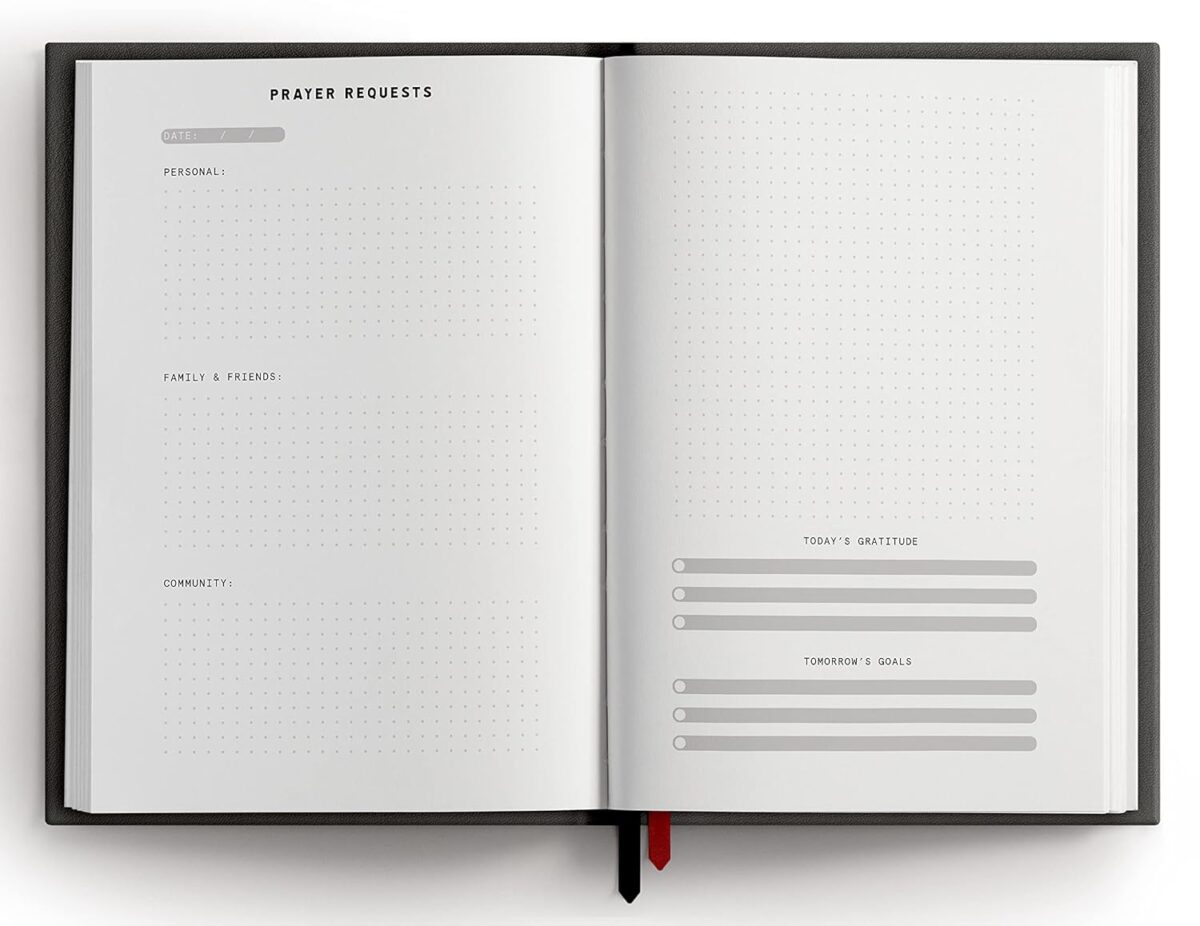 The Prayer Journal for Him: A Daily Christian Journal for Men to Practice Gratitude, Reduce Anxiety and Strengthen Your Faith (Premium Vegan Leather Hardcover) - Image 4