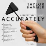 ASA TECHMED Premium 7 Piece Tactical Black Diagnostic Kit - Taylor Hammer, Measuring Tape, Tuning Forks, Bandage Scissors, Pupil Gauge Penlight, Snellen Eye Chart (Black) - Image 3