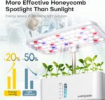 Ahopegarden Indoor Garden Hydroponics Growing System: 10 Pods Plant Germination Kit Aeroponic Herb Vegetable Growth Lamp Countertop with LED Grow Light - Hydrophonic Planter Grower Harvest Lettuce - Image 2