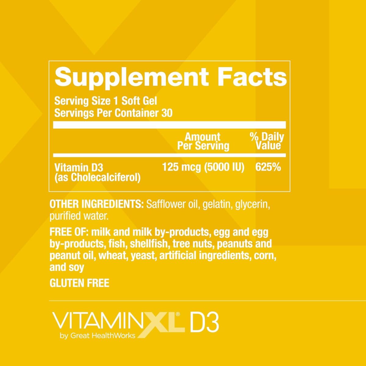 OmegaXL Joint Support Supplement - 60 Softgels & VitaminXL D3 High Potency Daily Vitamin D 5000 IU 125mcg Immune Support Supplement (30 Softgels) - 2 Pack - Image 7