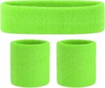 80s Sweatband, Sports Headband and Wristbands, Sweat Bands 80s Neon Colors, 80s Party, Sweatbands for Women, Colorful Sweatband Set - Image 4
