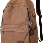 Muzee Canvas Backpack Lightweight Travel Daypack Student Rucksack Laptop Backpack