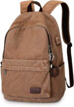 Muzee Canvas Backpack Lightweight Travel Daypack Student Rucksack Laptop Backpack