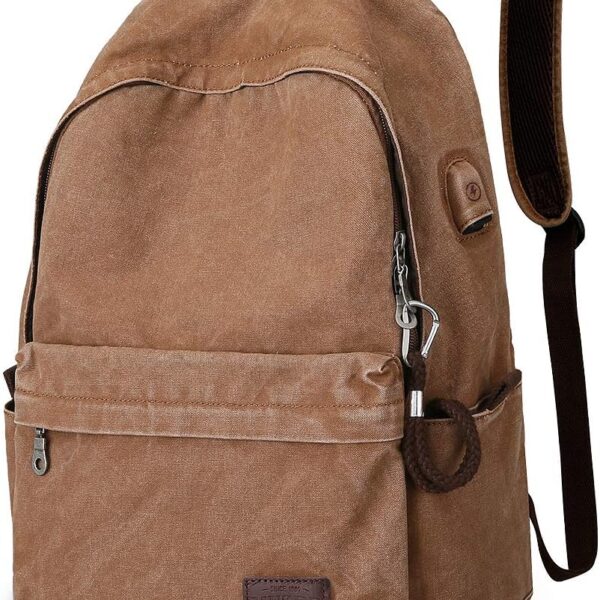 Muzee Canvas Backpack Lightweight Travel Daypack Student Rucksack Laptop Backpack