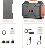 Solar Powered Generator 200W Peak/100W Rated, Portable Solar Generator Power Station with Solar Panels 40W Included, 146Wh Solar Power Bank with AC Outlet 110V for Home Use Camping Outdoor Adventure - Image 8