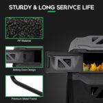 F2C Compost Tumbler Bin 43 Gallon Dual Chamber Compost Bin - Includes Gardening Gloves，BPA Free, Heavy-Duty Steel Frame, Rotating Tumbler with Sliding Doors | (Black) - Image 5
