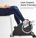 Sunny Health & Fitness Dual Function Under-Desk Bike Trainer, Mini Exercise Machine for Senior Training, Arm/Leg Cardio Cycle Workout, Optional Magnetic, Motorized & Free SunnyFit App Bluetooth Link - Image 5