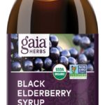 Gaia Herbs Black Elderberry (Sambucus Nigra) Syrup-Immune Support Supplement-Made with Organic Black Elderberries for Immune System Support-USDA Certified Organic Formula-5.4 Fl Oz (32-Day Supply)