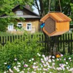 Mason Bee House Wax Coated Bee House, Bee Hotel for The Garden,Pollinator House Waterproof, Natural Handmade Wooden Mason Bee Hotel for Pollinating Bees Garden Supplies,Attracts Peaceful Bee - Image 4