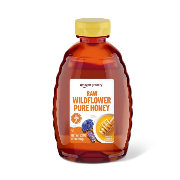 Amazon Grocery, Raw Wildflower Pure Honey, 2 Lb (Previously Amazon Fresh, Packaging May Vary)