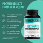 FreshCap Ultimate Mushroom Supplement 12,000mg - Mushroom Complex Capsules, Organic Mushrooms Supplement, Nootropic Brain Supplements for Memory and Focus Ayurveda (120 Capsules) - Image 5