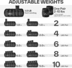 Sportneer Adjustable Ankle Weights 1 Pair 2 4 6 8 10 Lbs Leg Weight Straps for Women Men, Weighted Ankle Weights Set for Gym,Fitness, Workout,Walking, Jogging,1-5 lbs Each Ankle, 1 Pair 2-10 lbs - Image 4