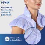 REVIX Microwave Heating Pad for Neck Shoulders and Back with Moist Heat, Weighted Microwavable Heated Neck Wrap Warmer, Scented - Image 2