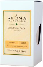 Aroma Naturals Essential Oil Orange and Lemongrass Scented Pillar Candle, Ambiance, 2.5 inch x 4 inch, Yellow - Image 4