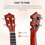 ADM Ukulele for Beginners Hawaiian Wood Ukelele Kit for Kids Adult Student Starter Professional Ukalelee Pack Bundle with Free Lessons Gig Bag Strap Nylon String Tuner (Brown, 21 Inch) - Image 3