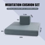 BALAPET Meditation Cushion Foam Meditation Pillows for Sit on Floor, Large Yoga Pillow,Ergonomic Meditation Cushion with Adjustable Cushions for Hip and Knee Support for Comfortable Kneel or Sit - Image 2