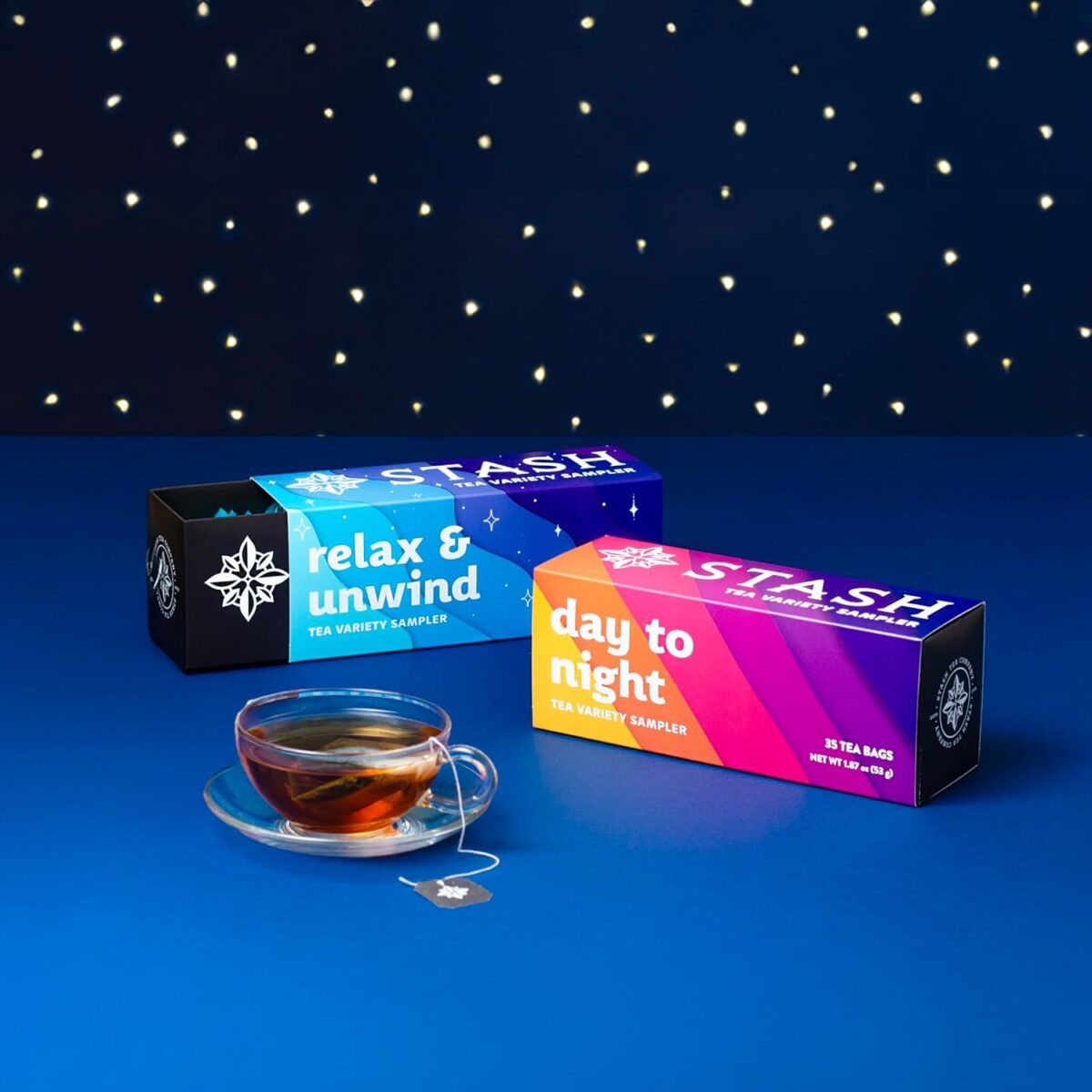 Stash Tea Day to Night Tea Sampler - Assorted Specialty Tea Gift Set, High to No Caffeine, 7 Flavors, 35 Tea Bags - Image 4