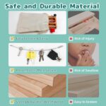 Montessori Screwdriver Board Set Lock and Key Toys Kids Tools Nuts and Bolts Montessori Toys for 3 4 5 Year Old Learning Practical Life Materials Fine Motor Skills Occupational Therapy Games - Image 4