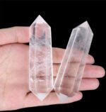 YATOJUZI 3.5" Clear Quartz Healing Crystals Wand Natural Crystals and Healing Stones Large Hexagonal Clear Quartz Crystal Points for Meditation Divination Reiki Energy Balancing 1PCS