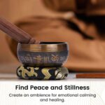 DomeStar 3.3 Inch Tibetan Singing Bowl Set, Hand Hammered Sound Bowls Meditation Set for Yoga Meditation, Sound Therapy, Spiritual Gatherings and Stress Relief - Image 4