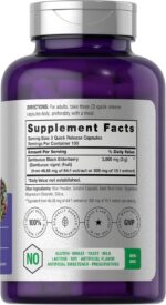 Horbäach Black Elderberry | 3000mg Capsules | 300 Count | Non-GMO, Gluten Free | Sambucus Supplement - Image 2