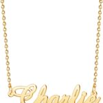 Custom Name Necklace for Women Personalized Name Necklaces with Heart 18K Gold Plated or Sterling Silver Nameplate Customized Pendant Jewelry Gift