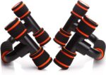 READAEER Push Up Bars Gym Exercise Equipment Fitness 1 Pair Pushup Handles with Cushioned Foam Grip and Non-Slip Sturdy Structure Push Up Bars for Men & Women - Image 8