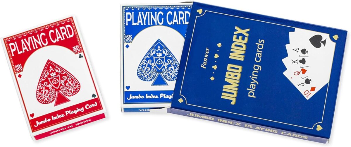 Playing Cards Large Print for Adults - 2 Pack, Large Print Playing Cards for Seniors, Vision Impaired, Low Vision Crowd, for Blackjack, Euchre, Canasta Card Game - Image 8