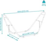 Sunnydaze Universal Double Hammock Stand Only - 550-Pound Capacity - Heavy-Duty Hammock Stand for Outside - Fits 9 to 14 Foot Hammocks - Black - Image 5