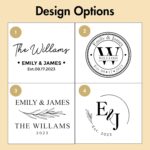 Personalized Coasters, Wedding Gift for couple, Custom Anniversary Gifts, Custom Bar Coasters for Drinks with Monogram Engraved, Great Newlywed Christmas Gift - Image 5