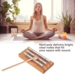 Three Tone Chime Bell for Teachers' Classroom Management, Meditation Chimes, Mindfulness Hand Bell, Percussion Instrument Reminder for Prayer Yoga Eastern Energies Music - Image 4
