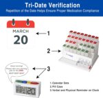 FSA HSA Eligible Monthly Pill Organizer System 4 Times a Day, 31 Day Pill Organizer Box with Talking Alarm Reminding System, Monthly Pill Box for Daily Medication, Gift for Mom, Dad, Elderly - Image 8