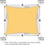 Artpuch Sun Shade Sail, 10'x13' Sand Rectangle, Curved Edged Commercial Grade 185GSM Permeable Outdoor Shade Cloth for Deck, Backyard, Patio (Custom Sizes Made) - Image 5