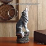 Hosley Resin Wolf Decor Statue and Incense Cone Burner Majestic Smoking Wolf Holder for Aromatic Ambiance and Unique Home Décor 12" Inch - Image 8