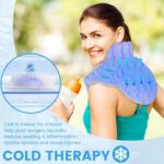REVIX Microwave Heating Pad for Neck and Shoulders Back, Microwavable Heated Neck Wrap Warmer with Moist Heat, Lavender Aromatherapy Hot and Cold Pack - Image 5