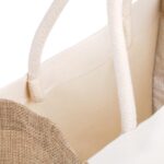 SOUJOY 6 Pack Burlap Tote Bags, Reusable Jute Gift Totes with Handles, Small Beach Bags, Canvas Grocery Shopping Totes for Bridesmaid, DIY, Shopping, Pool, Wedding Bag - Image 4